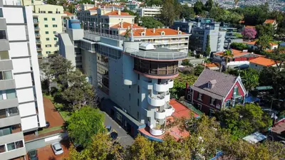 an overhead view of a building in a city at Blue Ship Residence in Funchal