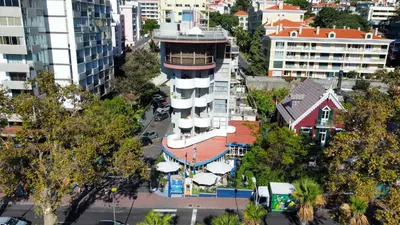 an overhead view of a building in a city at Blue Ship Residence in Funchal