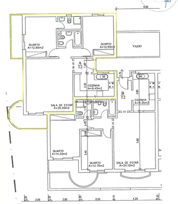 a floor plan of a house at Beachside oasis with Pool in Luz