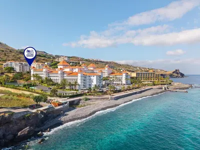 an aerial view of a resort next to the ocean at Atlantic Paradise in Caniço