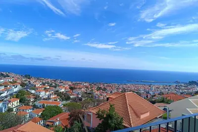 a view of the ocean and a cruise ship at A View to Paradise – Spectacular Sea & Bay Views in Funchal
