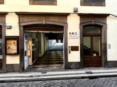 an entrance to a building with a door at Apartment Minorca 2 in Funchal