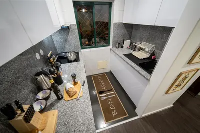 an overhead view of a kitchen with a sink at Lido Oasis Funchal in Funchal