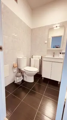 a bathroom with a toilet and a sink at Madeira 1003 in Funchal
