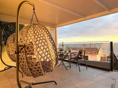 a bathroom with a toilet and a shower at Atlantic Harmony Residence in Funchal