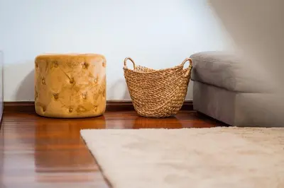 a living room with a couch and a basket at GuestReady - Machico Apartment with Balcony in Machico