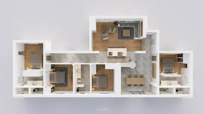 a rendering of a floor plan at Villa Hideaway - Splendid Sea View with a Pool in Aljezur