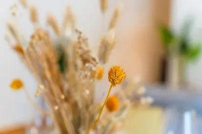 a vase with a yellow flower in it at GuestReady - The perfect hideout in Caniço in Caniço