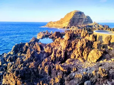a view of a rocky island in the ocean at Holiday Home Quinta do Serrado by Interhome in Ribeira da Janela