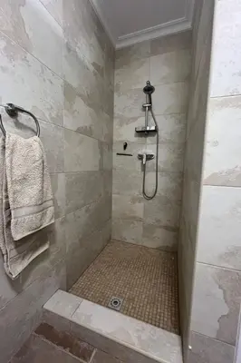 a bathroom with a shower with a sink and a shower at Holiday Home Vila Marques da Luz by Interhome in Montinhos da Luz