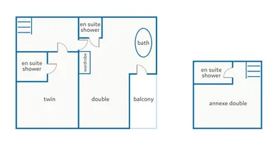 a floor plan of a bathroom with an open shower at Villa Sea Shore Dio by Villa Plus in Gaula