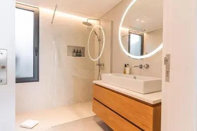 a bathroom with a sink and a mirror at Eco Monte by Atlantic Holiday in Funchal