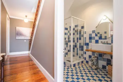 a bathroom with a shower and a sink at Casa dos Francelhos by Atlantic Holiday in Funchal