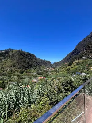 a bedroom with a bed in a attic at Casa Duque - In the Heart of Santana Mountains in Santana