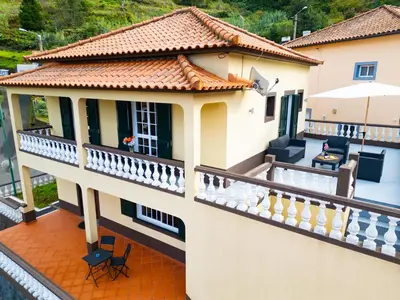 an aerial view of a house with a balcony at View to the Valley, By OP in Senhora do Rosário