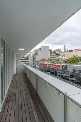 a balcony with a view of a train at Apartment Movenpick Apartment by Interhome in Funchal