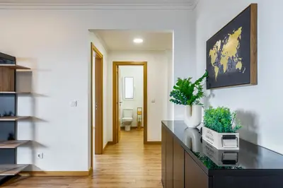 a kitchen with a counter with plants on it at Garajau Lovers Retreat House 3BR by Wanderlust Madeira in Caniço