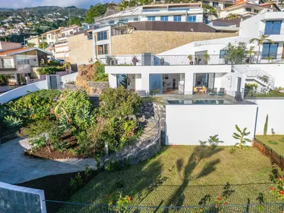 an aerial view of a house at Atlantic Bloom by Homie in Santa Maria Maior