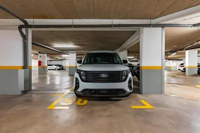 a car is parked in a parking lot at Casa Sol in Caniço