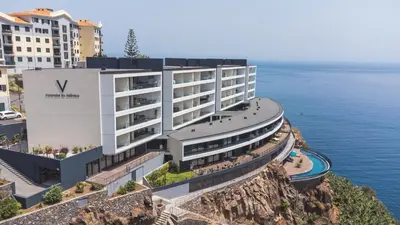 a rendering of a hotel on a cliff next to the ocean at Big Cliff - Ocean View by AH in Câmara de Lobos