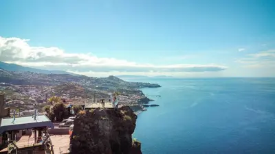 a view of the ocean from a cliff at Big Cliff - Ocean View by AH in Câmara de Lobos