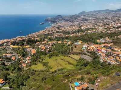 an aerial view of a city and the ocean at Bay Bliss - Ocean & City View by AH in São Gonçalo