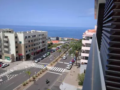 an aerial view of a street in a city at Pilot Ocean View in Funchal
