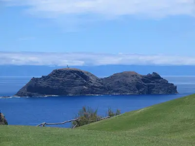 an island in the middle of a body of water at INATEL Porto Santo in Porto Santo