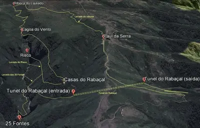 a map of the road to raja do rangoli battlefield at Casa da Portada in São Vicente