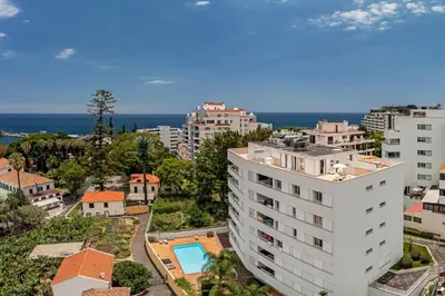 an aerial view of a city with buildings at Jasmineiro I by An Island Apart in Funchal