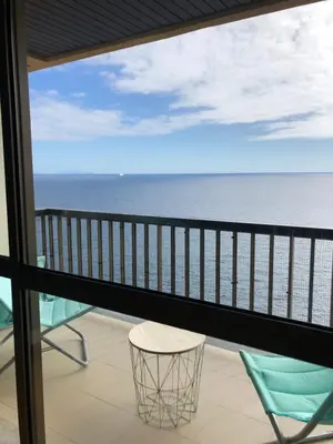 a balcony with a view of the ocean at Bahia Top Floor in Funchal