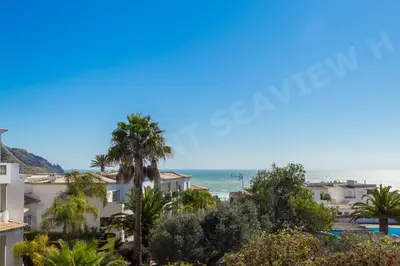 a view of the beach from the apartment at Seaview Apartment H in Luz