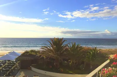 a view of the ocean from the balcony of a resort at Paradise Beach in Porto Santo