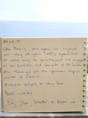 a letter from a friend to his girlfriend at Oceanfront Apartment in Funchal