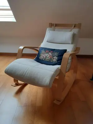 a hospital bed with a blue pillow on it at Casa da Ribeira in São Vicente