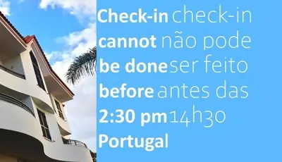 a picture of a building with the words check in check in cannot no pole be at Colinas do Sol in Funchal