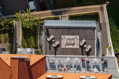 an overhead view of a building with at OurMadeira - Babosas Village in Funchal