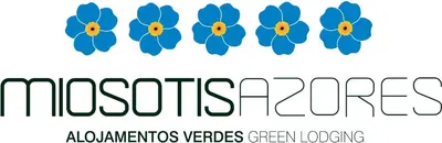 a group of blue flowers with the textyssyss at Villa Natura in Vila do Porto