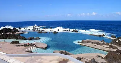 a swimming pool in the middle of the ocean at Mary Jane Apartment Funchal by Rentallido in Funchal