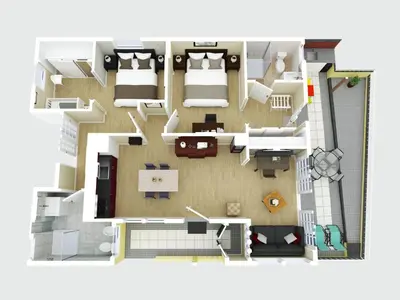 a floor plan of a bedroom at Cantinho das Feiteiras by Homie in São Vicente