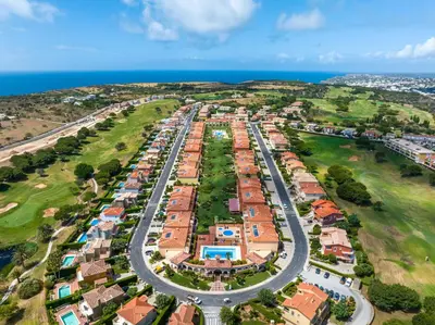 an aerial view of a city with houses at Boavista Golf & Spa - Bela Colina Holidays in Lagos