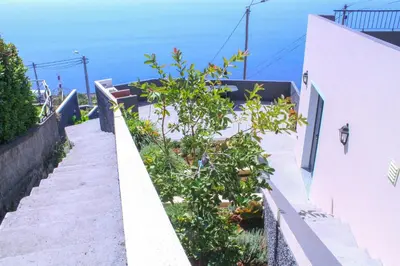 a set of stairs leading down to the ocean at Studio Two | Massapez | Fajã da Ovelha | Calheta in Fajã da Ovelha