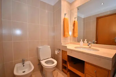 a bathroom with a toilet and a sink at M Palace II in Funchal