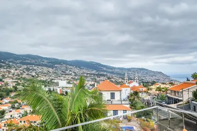 a view of a city with houses and mountains at Eyes in the Sky in Funchal