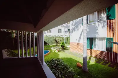 an external view of a house with a yard at Vila Luis Mendes in Ribeira Brava