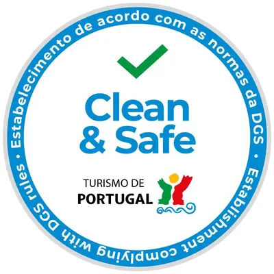 a label for clean and safe at Casa Afonso Henriques in Burgau