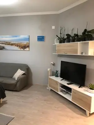 a living room with a television and a couch at STUDIO'S HOUSE in Funchal