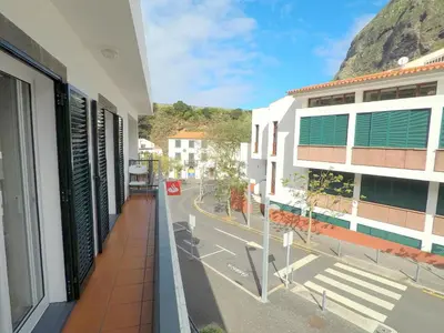 a view from the balcony of a building at Pereira Place in São Vicente