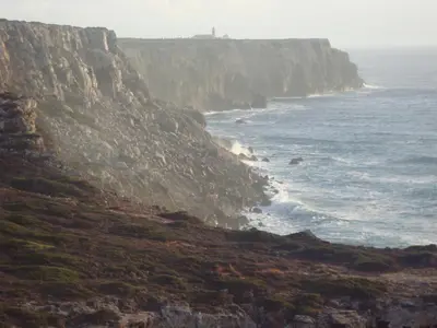 a view of the ocean and a rocky coast at Monte de Santo Antonio - Turismo Rural in Vila do Bispo