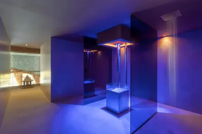 a room with a purple room with a table at Royal Savoy - Ocean Resort - Savoy Signature in Funchal